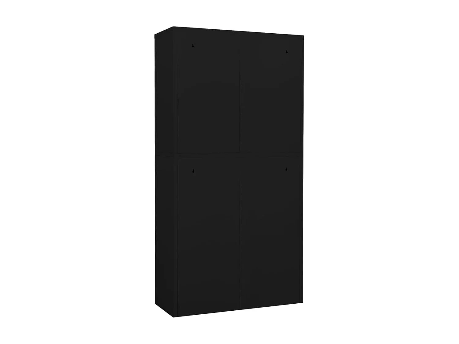 Armoire de bureau Noir 90x40x180 cm Acier