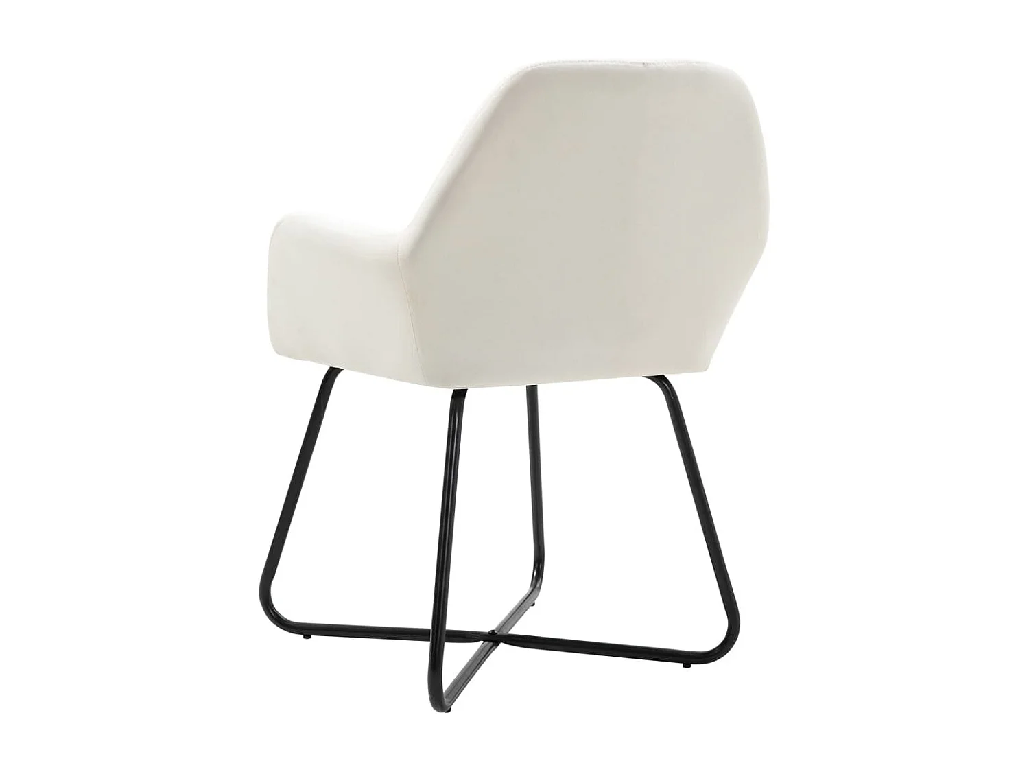 Chaises à manger lot de 6 crème tissu