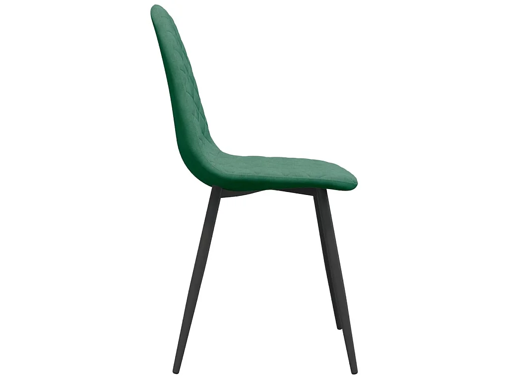 Sedie da Pranzo 4 pz Verde Scuro in Velluto
