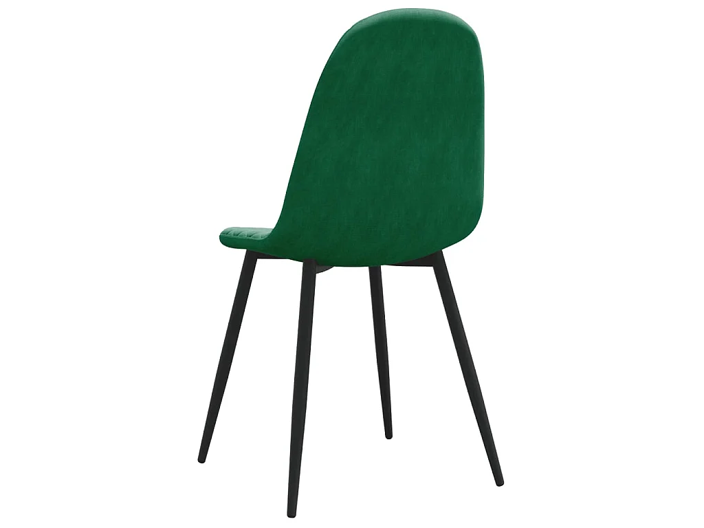 Sedie da Pranzo 4 pz Verde Scuro in Velluto