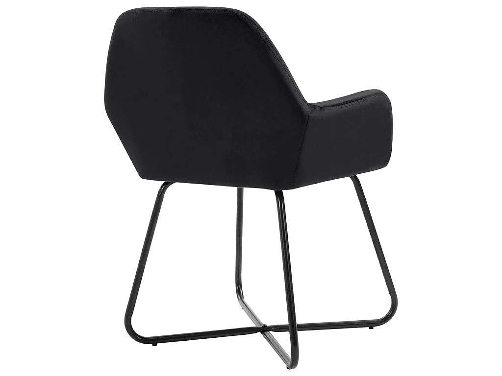 Eetkamerstoelen 4 st fluweel zwart