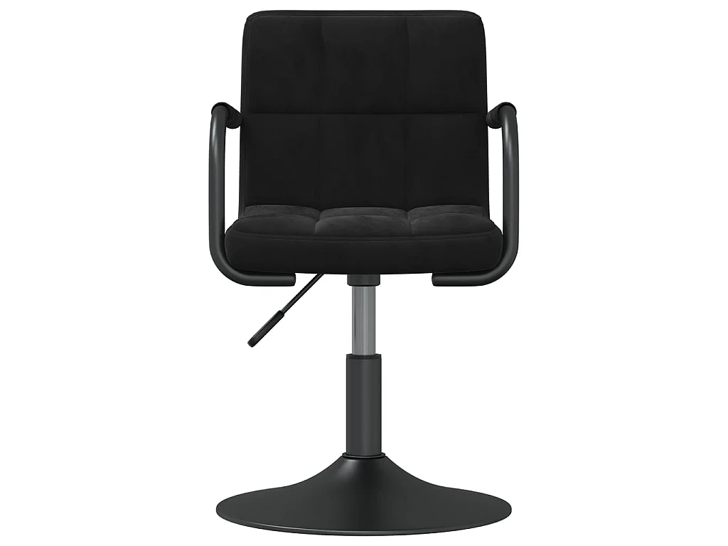 Chaises pivotantes à manger lot de 6 noir velours