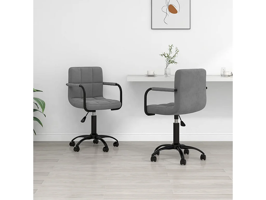 Eetkamerstoelen draaibaar 2 st fluweel donkergrijs