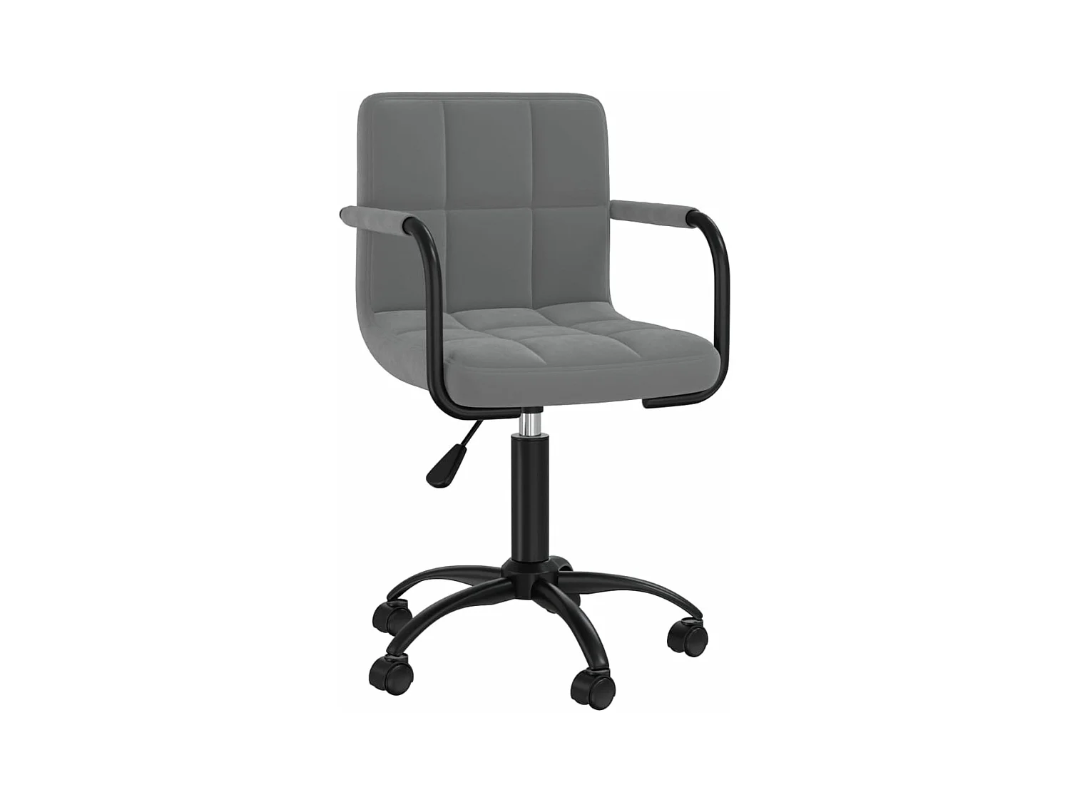 Chaises pivotantes à manger lot de 2 gris foncé velours