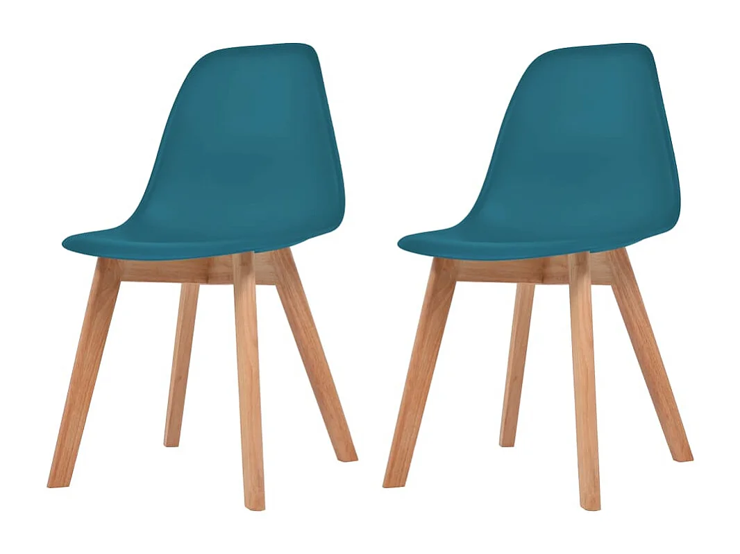 Cadeiras de jantar 2 pcs plástico turquesa