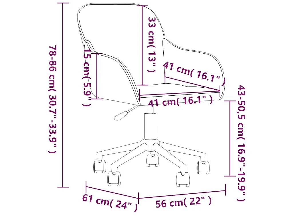 Chaises pivotantes à manger lot de 2 Vert foncé Velours