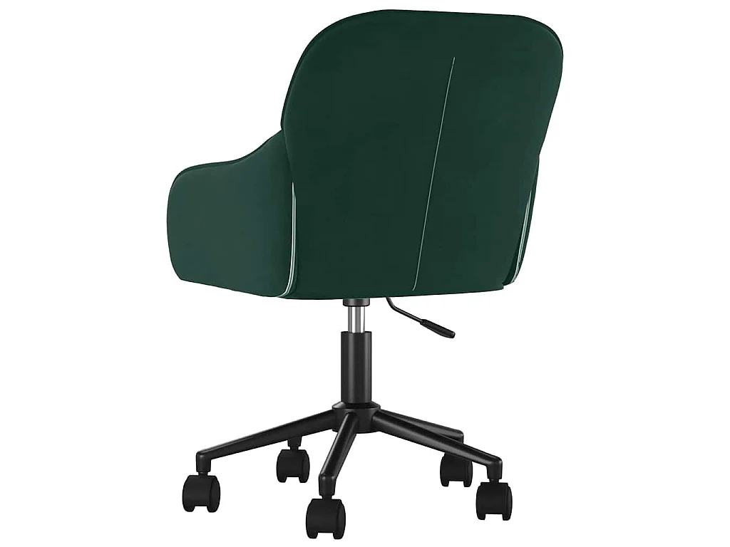 Chaises pivotantes à manger lot de 2 Vert foncé Velours