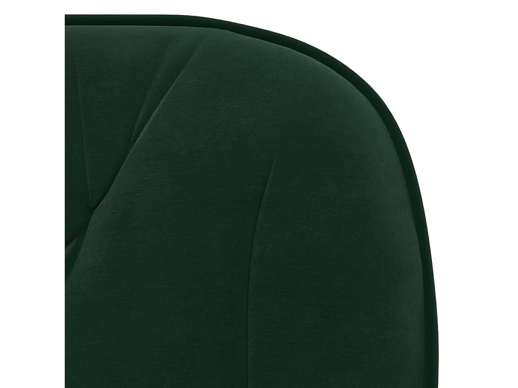 Chaises pivotantes à manger lot de 2 Vert foncé Velours
