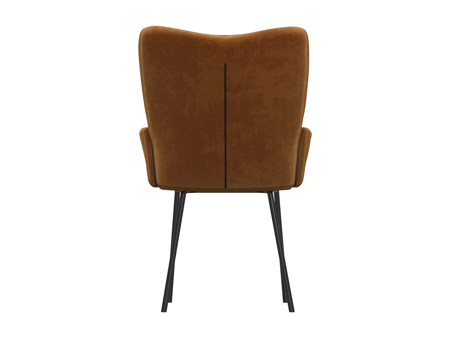 Chaises à manger lot de 2 Marron Velours