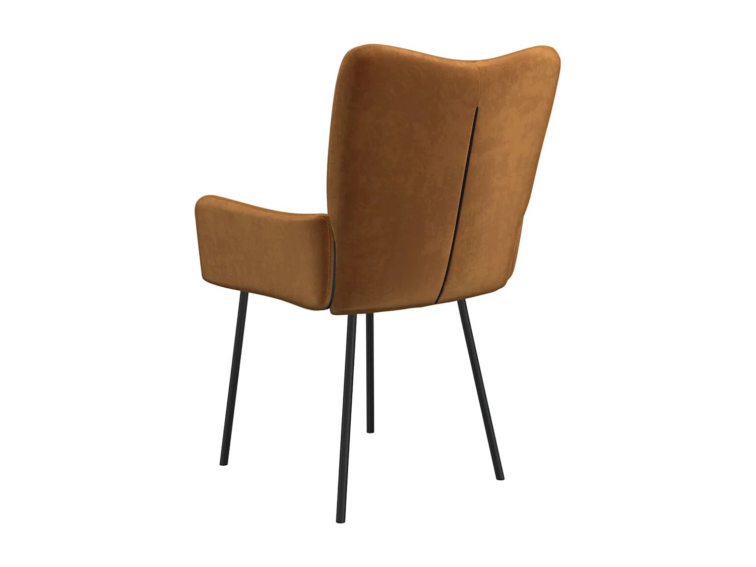 Chaises à manger lot de 2 Marron Velours