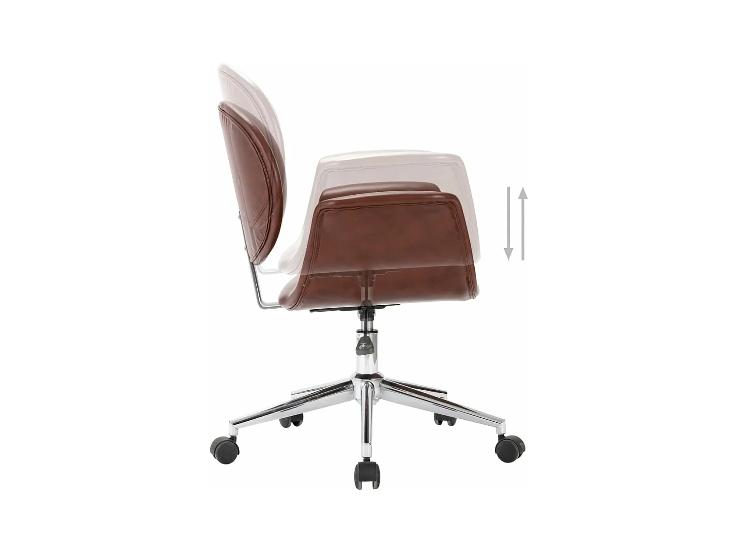 Drehbare Esszimmerstühle 4 Stk. Kunstleder Braun