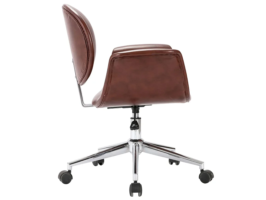 Sillas de comedor giratorias 4 unidades cuero sintético marrón