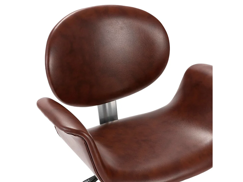 Sillas de comedor giratorias 4 unidades cuero sintético marrón