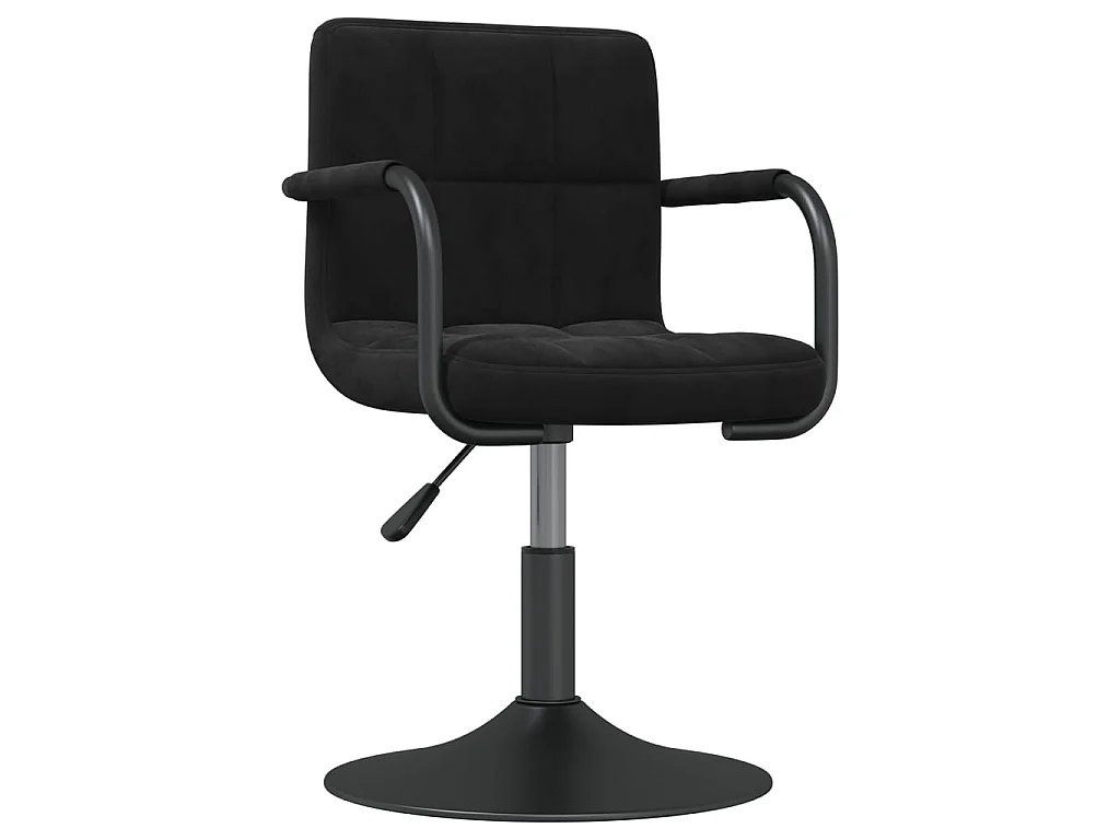 Silla de comedor de terciopelo negro