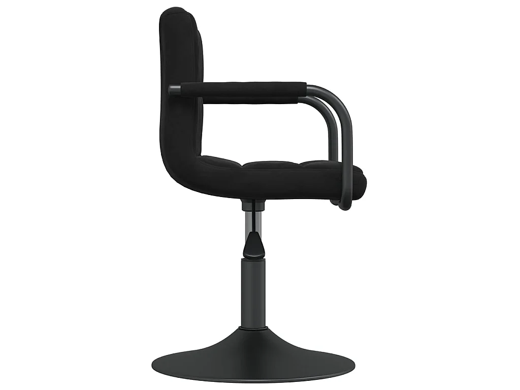 Silla de comedor de terciopelo negro
