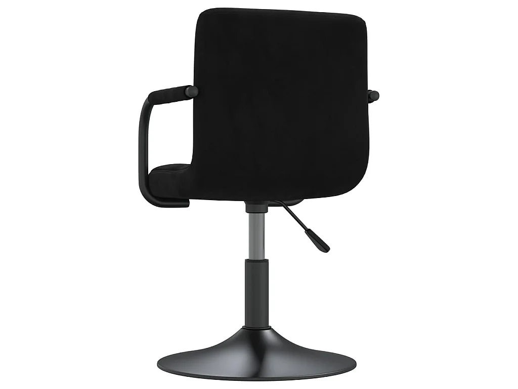 Silla de comedor de terciopelo negro