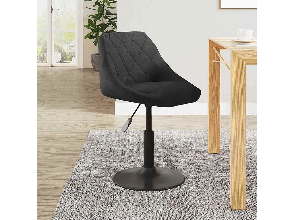 Chaise de salle à manger Noir Velours