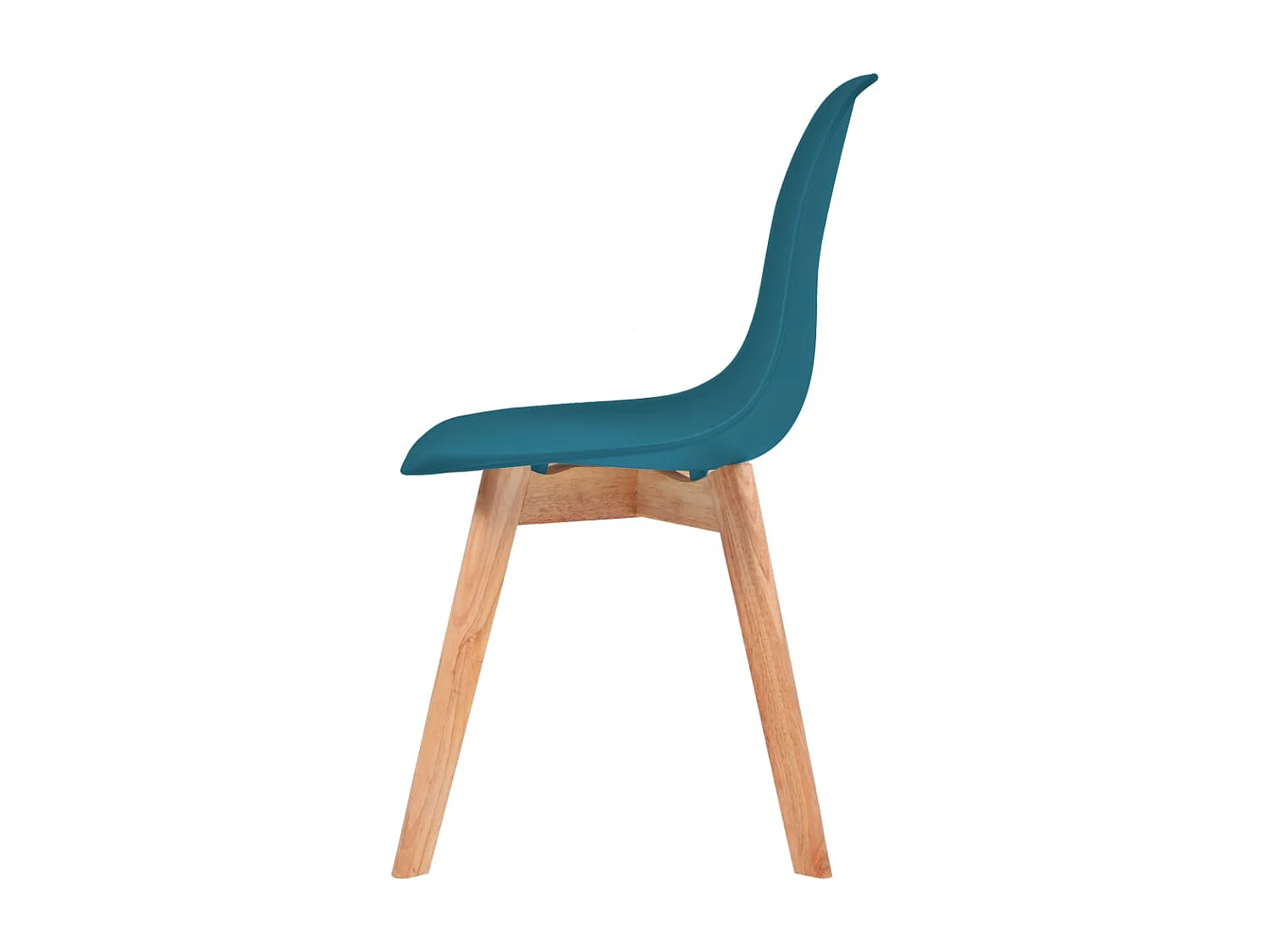Chaises à manger lot de 6 Turquoise Plastique