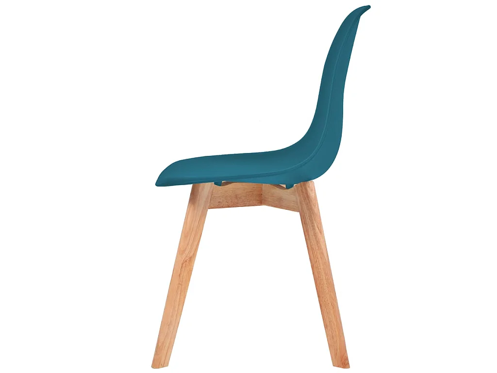 Eetkamerstoelen 6 st kunststof turquoise