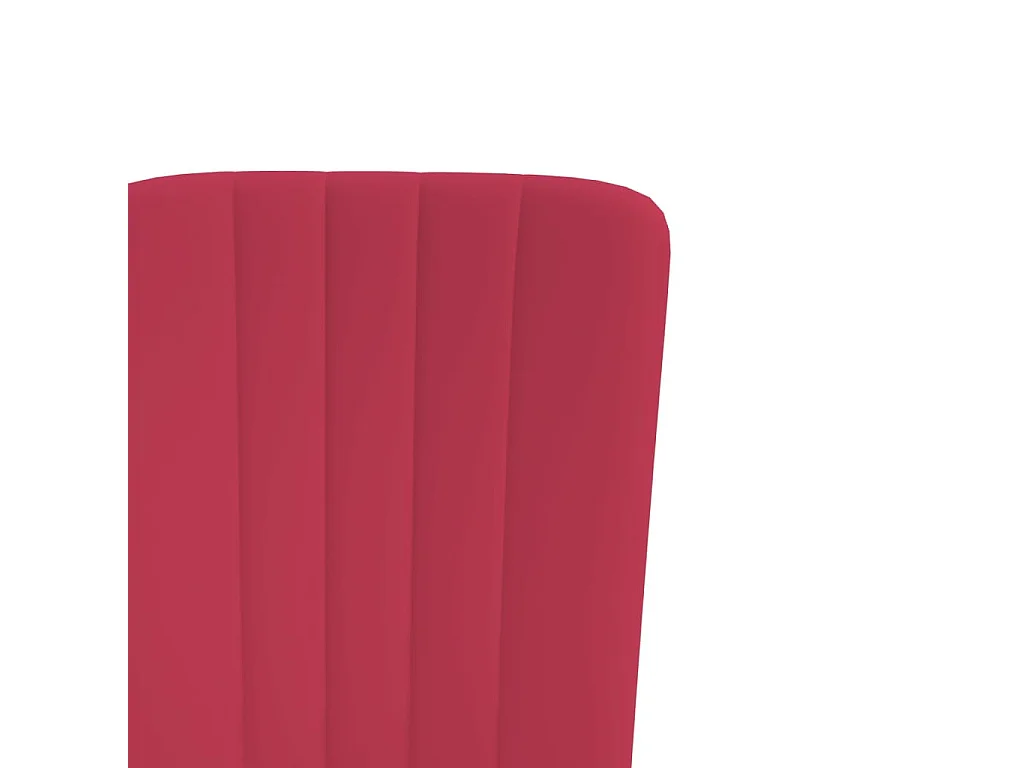 Chaises à manger lot de 2 Rouge bordeaux Velours
