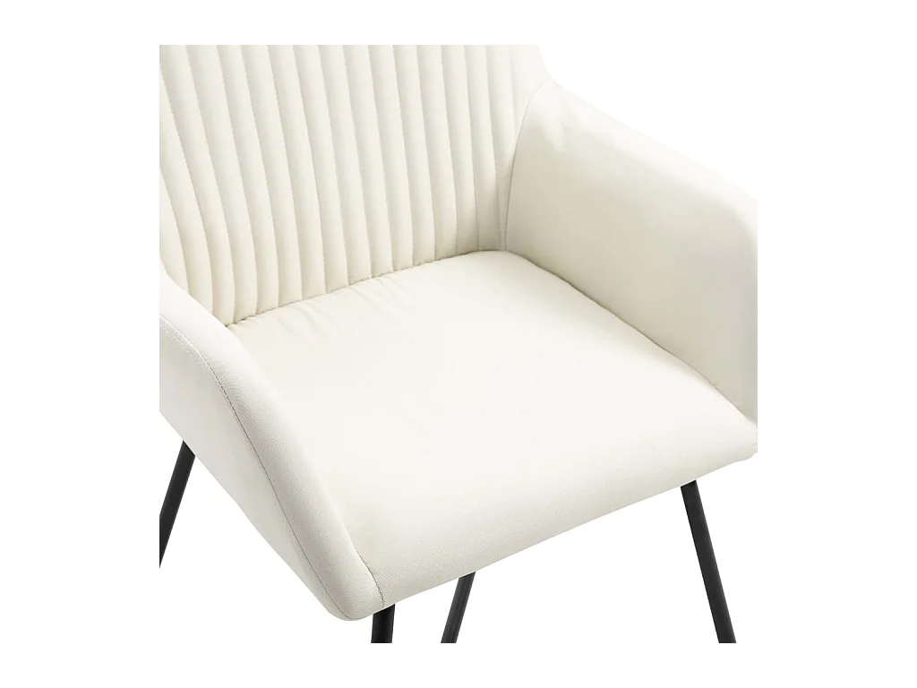 Esszimmerstühle 4 Stk. Creme Stoff