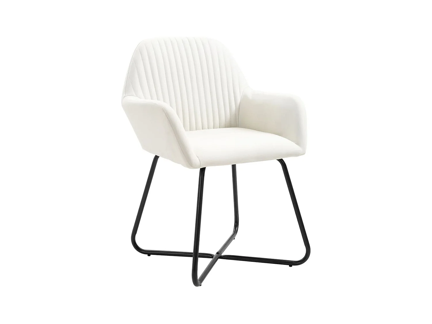 Esszimmerstühle 4 Stk. Creme Stoff