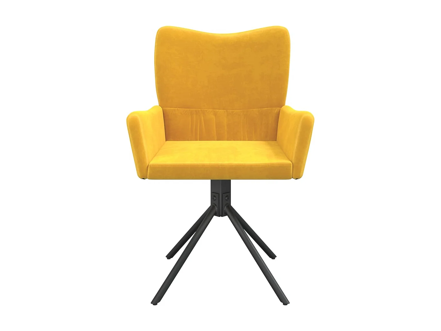 Esszimmerstühle 2 Stk. Drehbar Gelb Samt