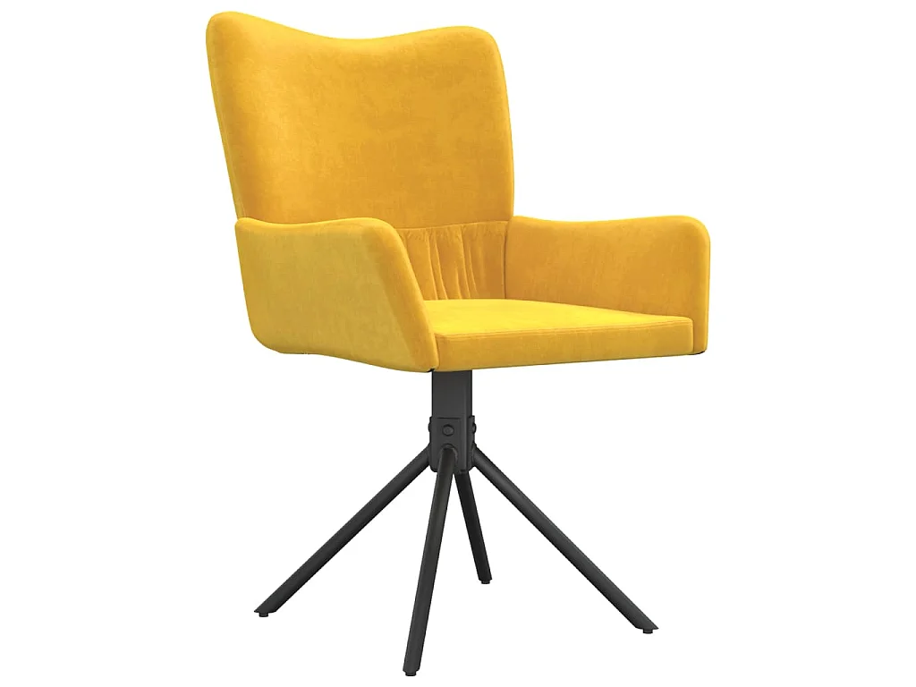 Sillas de comedor giratorias 2 uds terciopelo amarillo