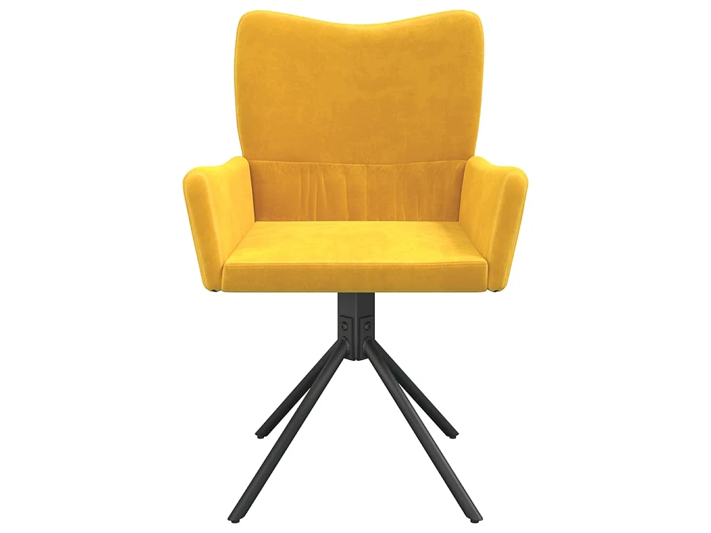 Sillas de comedor giratorias 2 uds terciopelo amarillo