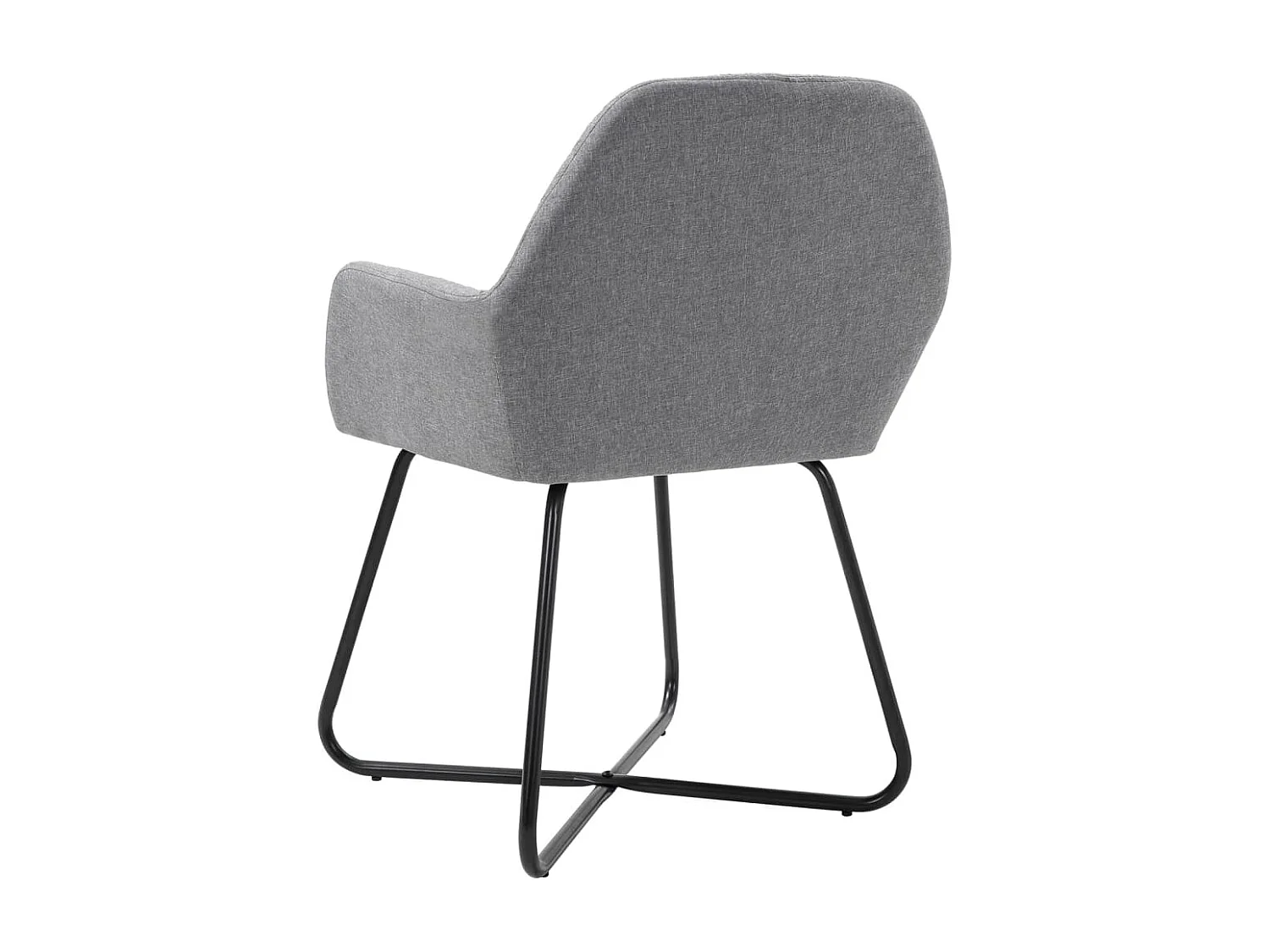 Chaises à manger lot de 4 gris clair tissu