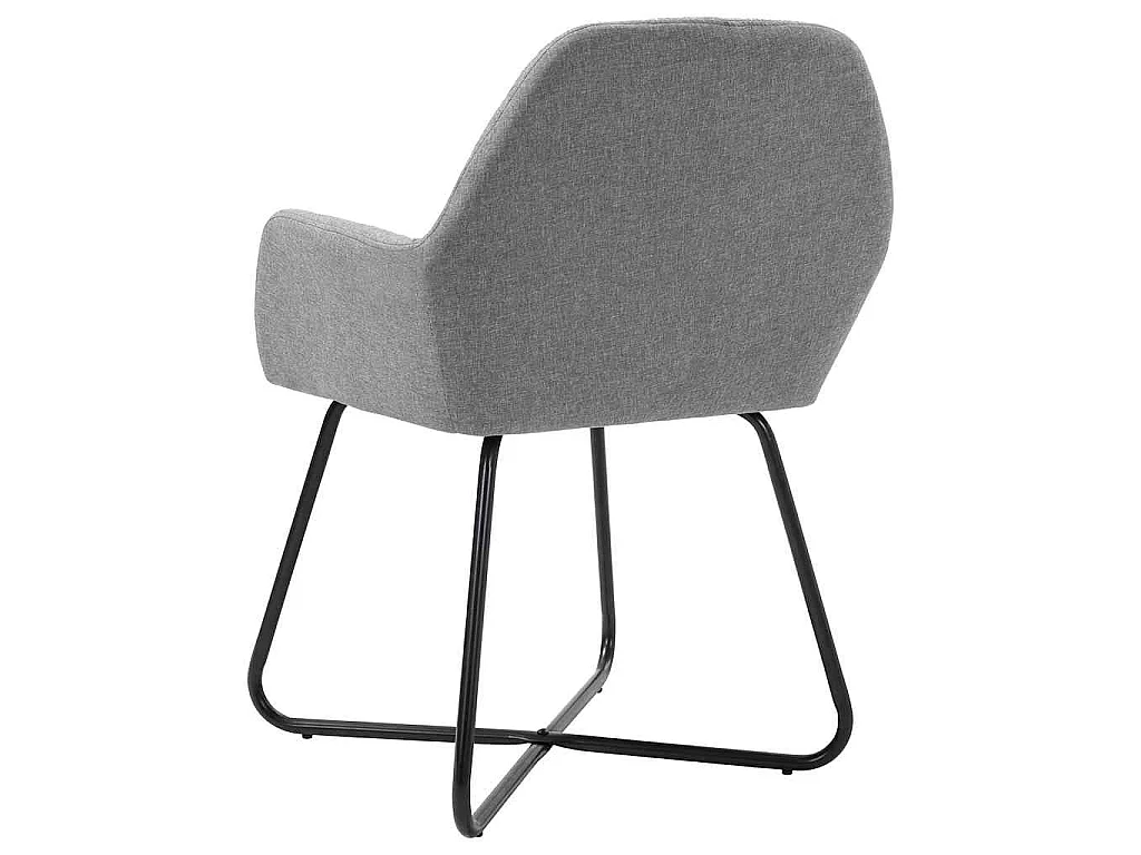 Eetkamerstoelen 4 st stof lichtgrijs