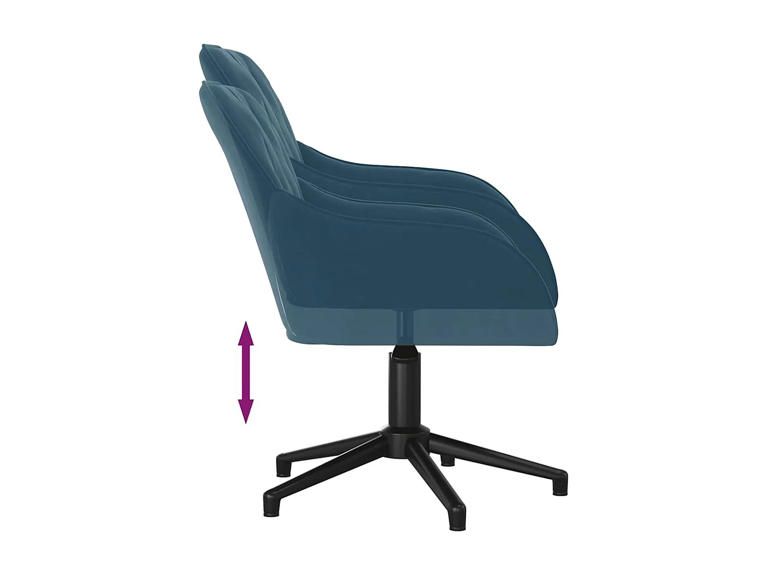 Eetkamerstoelen draaibaar 2 st fluweel blauw