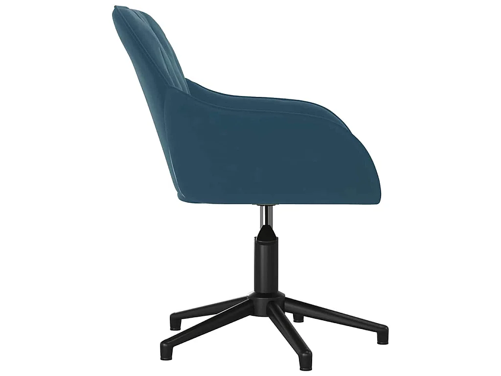 Esszimmerstühle 2 Stk. Drehbar Blau Samt