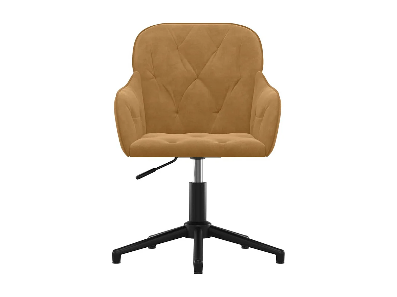 Chaises pivotantes à manger lot de 2 Marron Velours