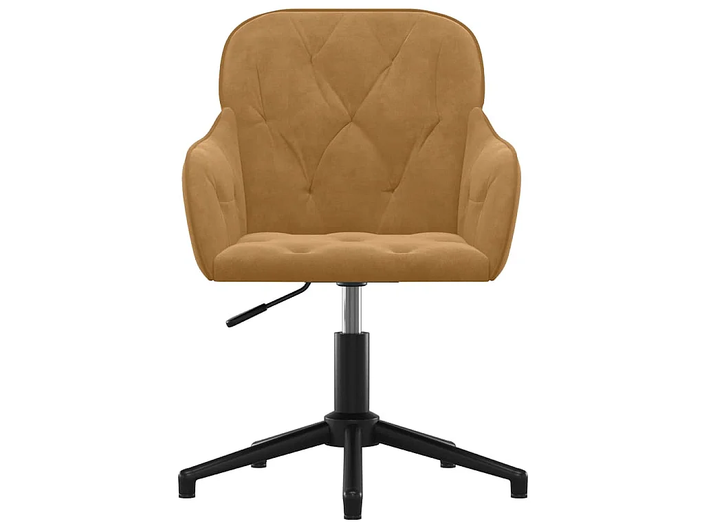 Chaises pivotantes à manger lot de 2 Marron Velours