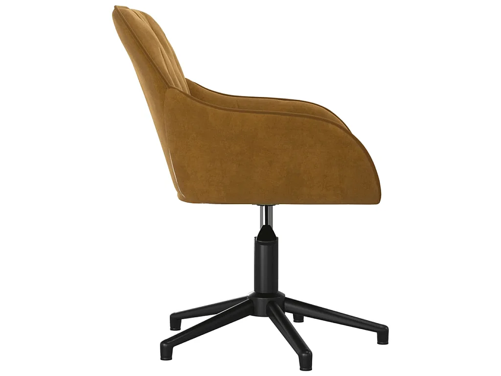 Chaises pivotantes à manger lot de 2 Marron Velours