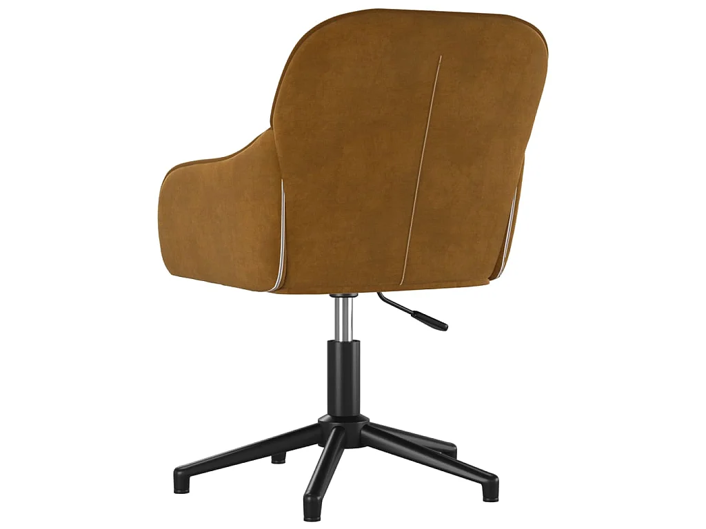 Chaises pivotantes à manger lot de 2 Marron Velours
