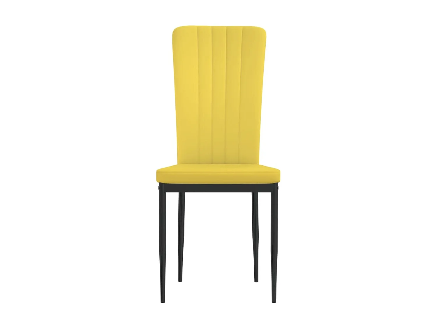 Cadeiras de jantar 2 pcs veludo amarelo mostarda