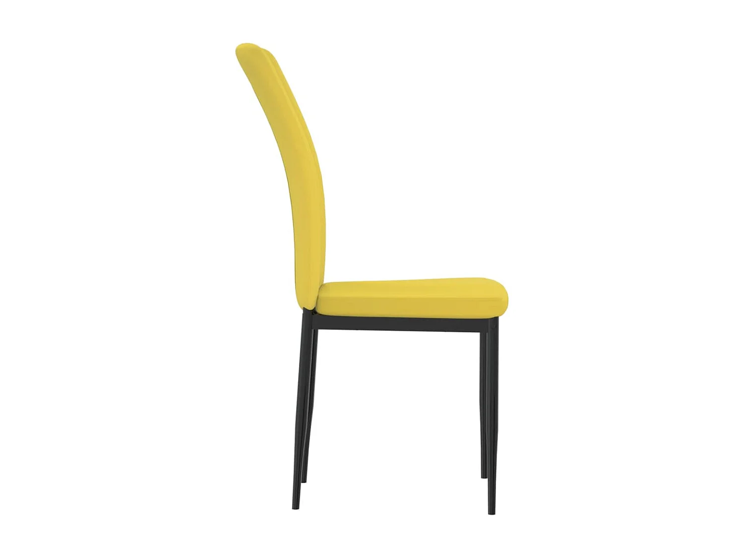 Cadeiras de jantar 2 pcs veludo amarelo mostarda