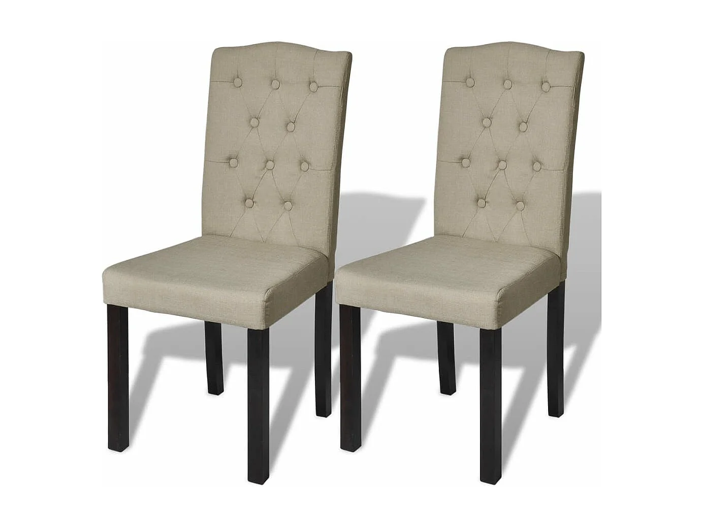 Eetkamerstoelen 2 st stof camel