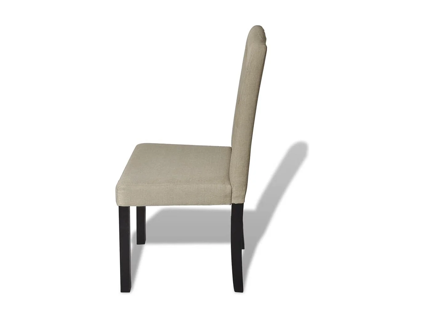 Eetkamerstoelen 2 st stof camel