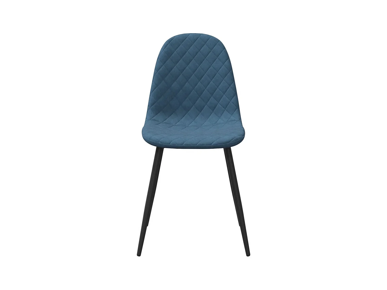 Eetkamerstoelen 4 st fluweel blauw