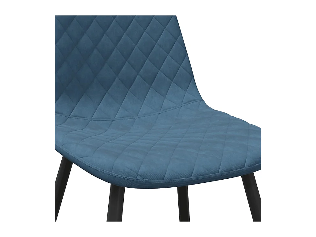 Eetkamerstoelen 4 st fluweel blauw