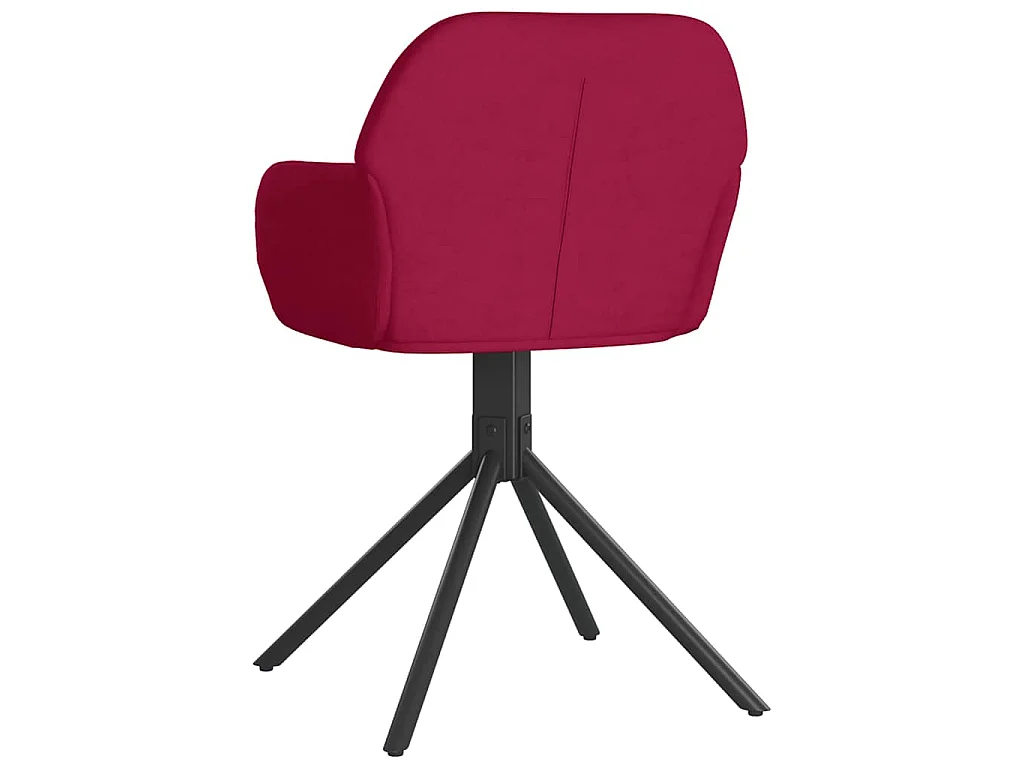 Sedie da Pranzo Girevoli 2 pz Rosso Vino in Velluto