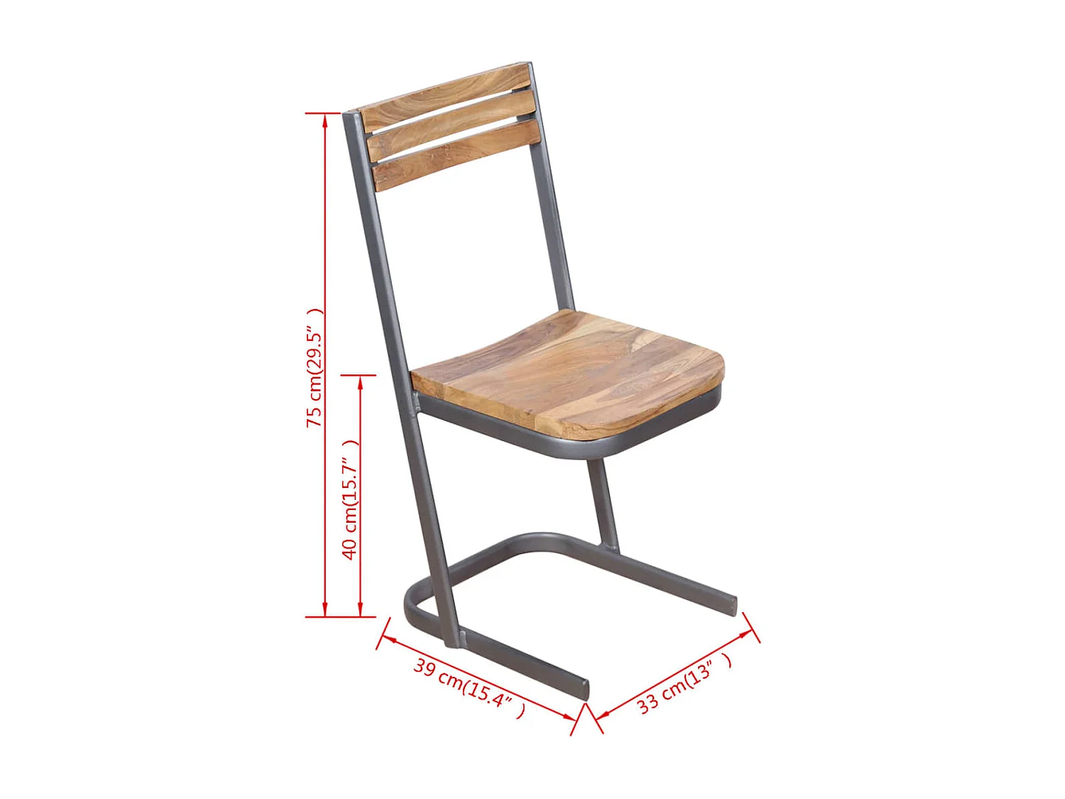 Esszimmerstühle 2 Stk. Massivholz Teak