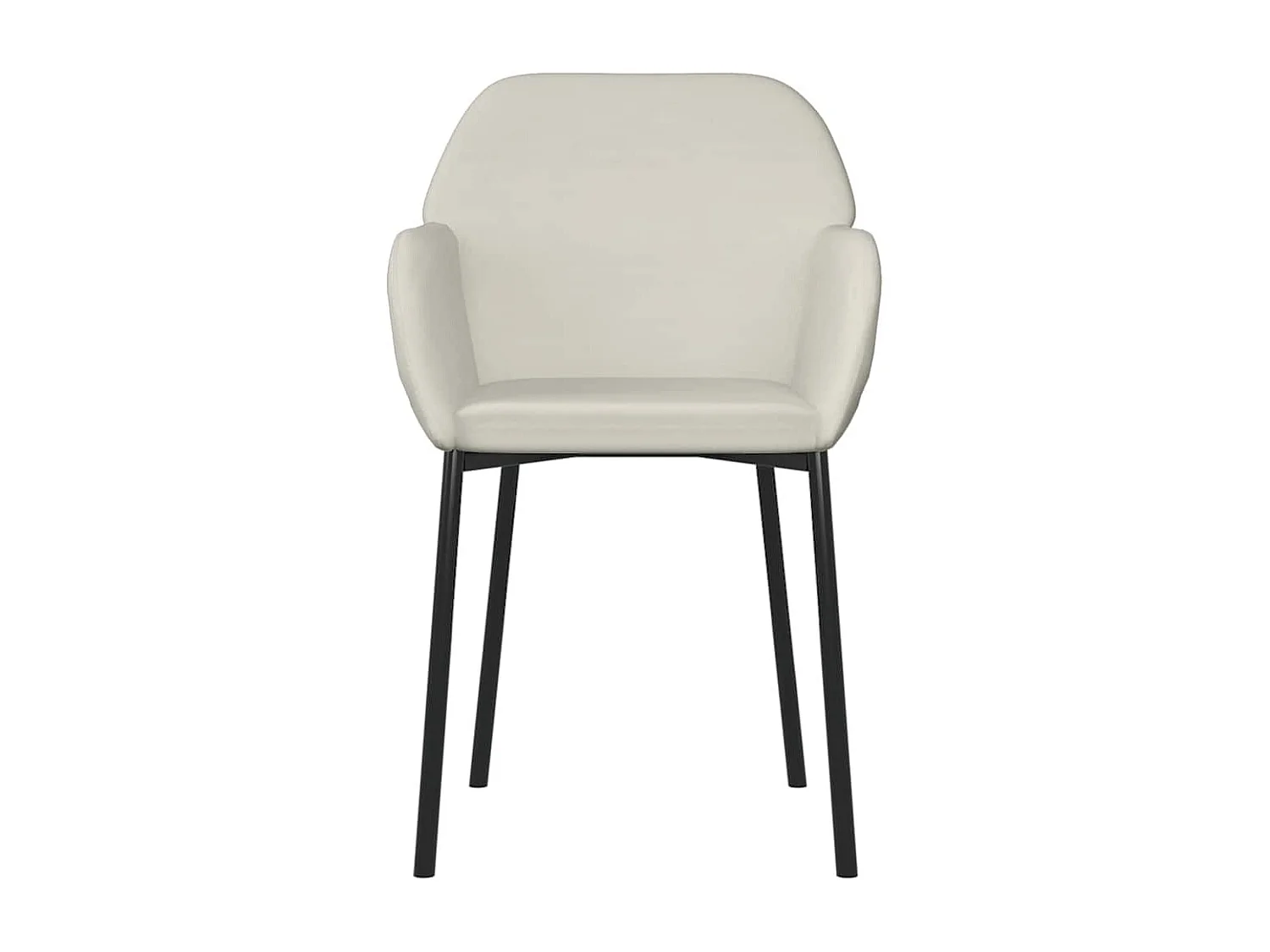 Esszimmerstühle 2 Stk. Creme Samt