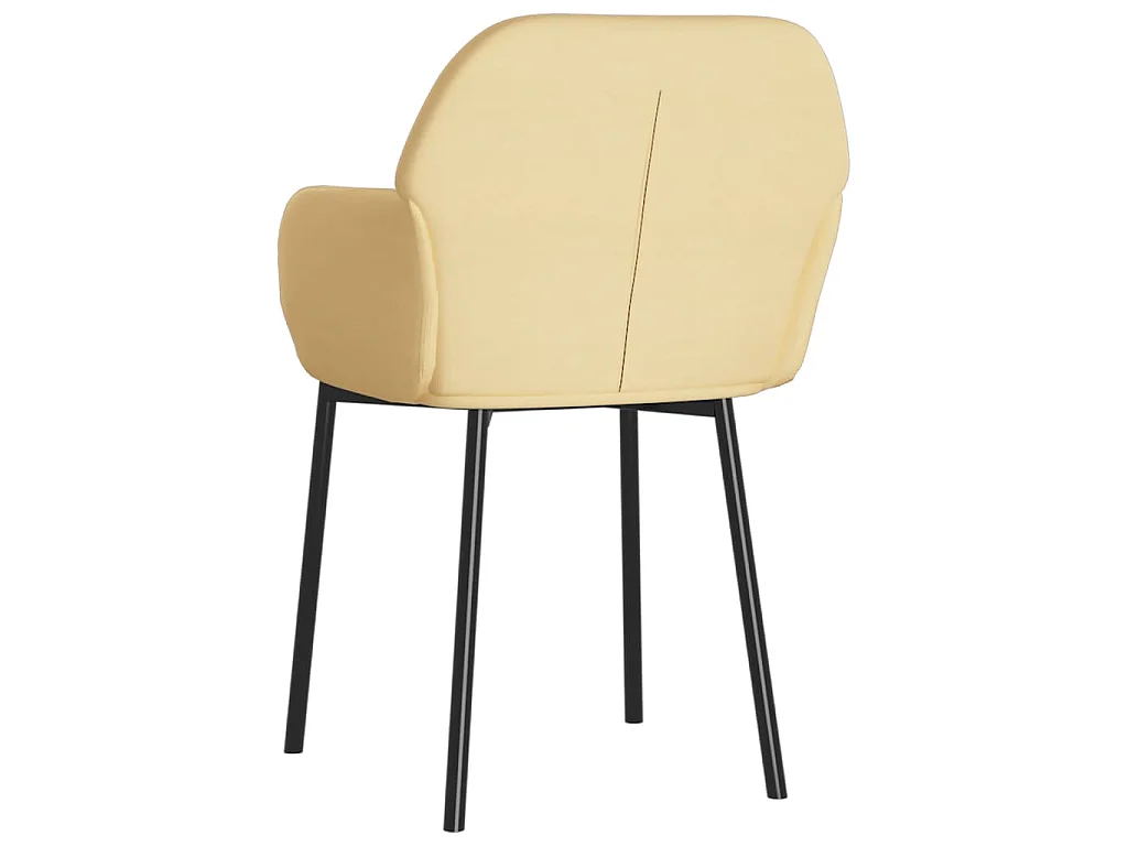 Chaises à manger lot de 2 Crème Velours