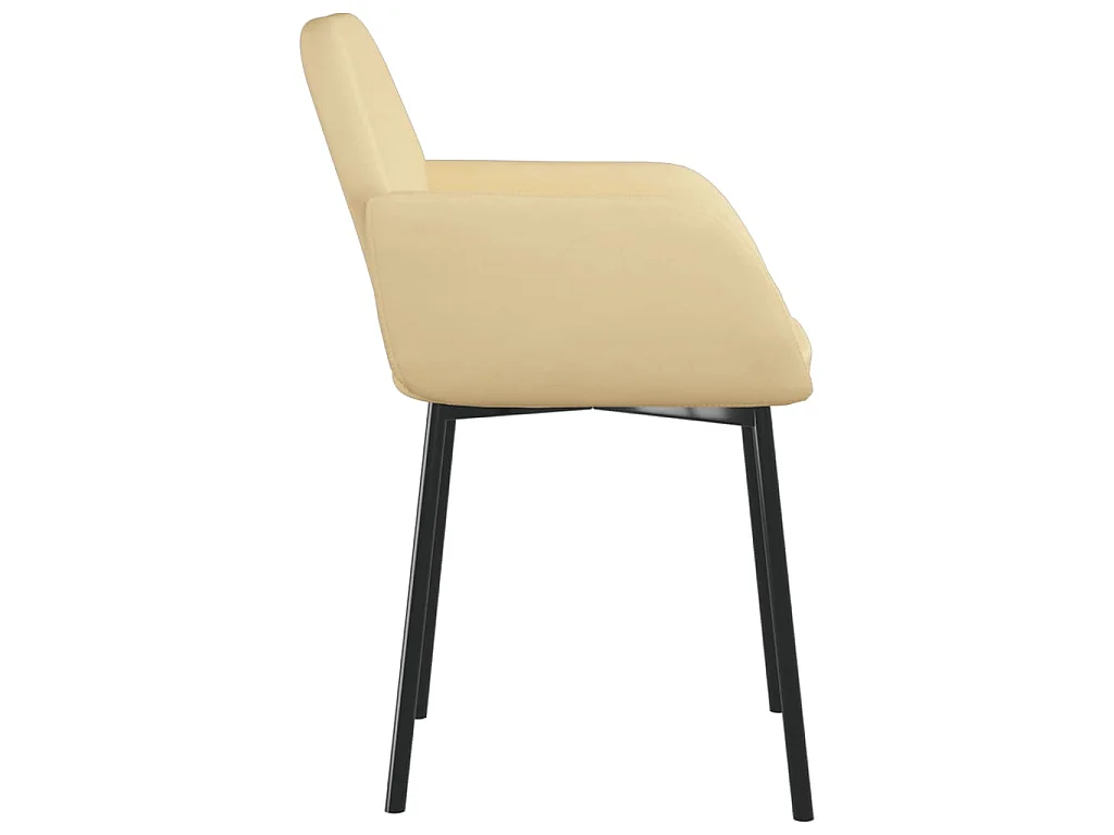 Chaises à manger lot de 2 Crème Velours