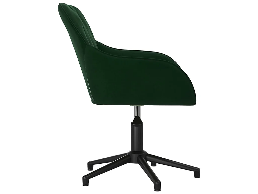 Sedie da Pranzo Girevoli 2 pz Verde Scuro in Velluto
