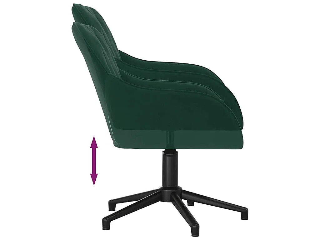 Cadeiras de jantar giratorias 2 pcs veludo verde-escuro